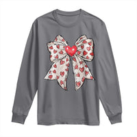 Coquette Valentine's Day Long Sleeve Shirt Heart Bow