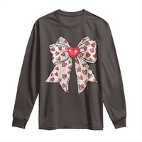 Coquette Valentine's Day Long Sleeve Shirt Heart Bow