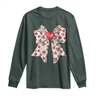 Coquette Valentine's Day Long Sleeve Shirt Heart Bow