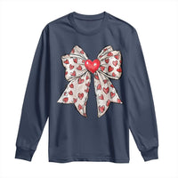 Coquette Valentine's Day Long Sleeve Shirt Heart Bow