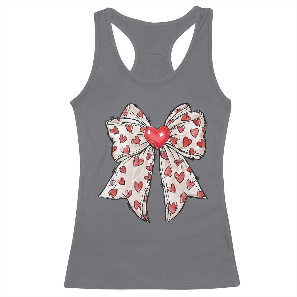 Coquette Valentine's Day Racerback Tank Top Heart Bow