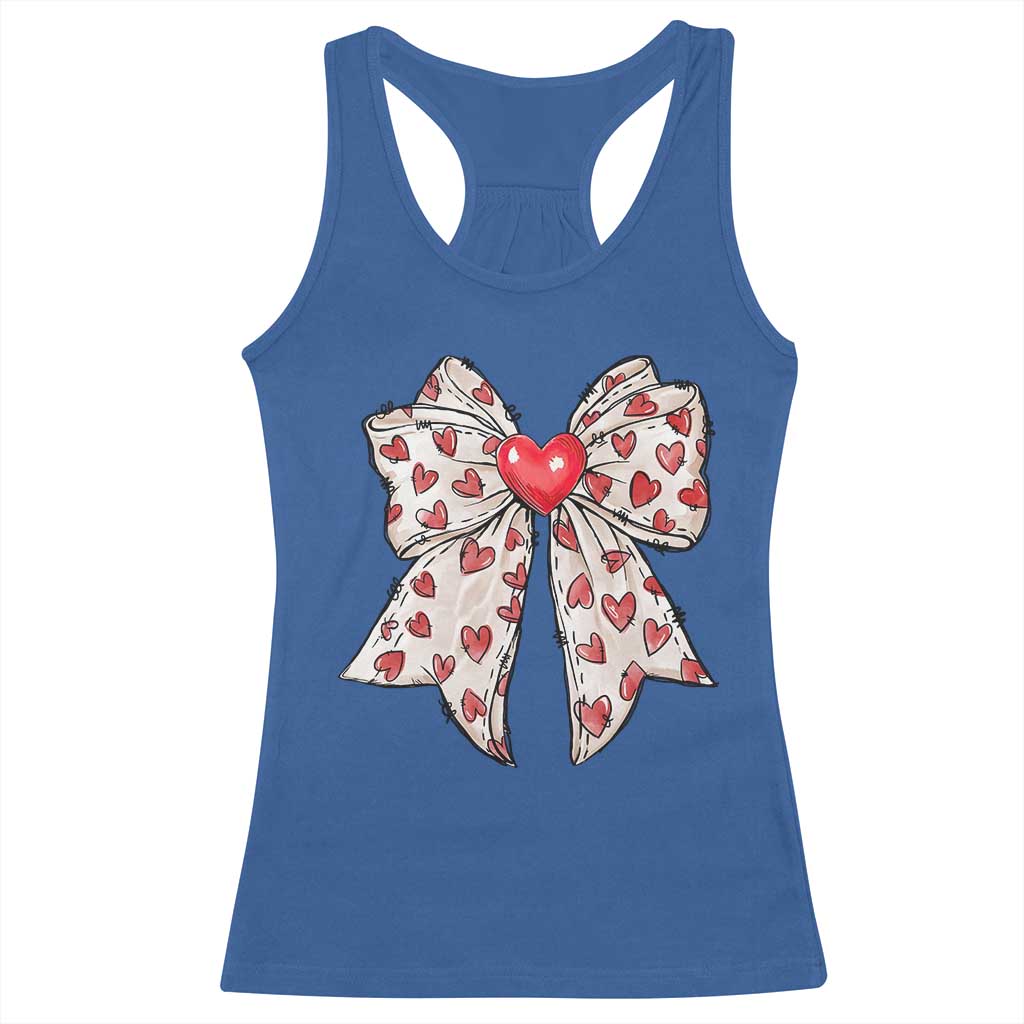 Coquette Valentine's Day Racerback Tank Top Heart Bow