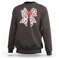Coquette Valentine's Day Sweatshirt Heart Bow