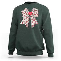 Coquette Valentine's Day Sweatshirt Heart Bow