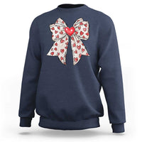 Coquette Valentine's Day Sweatshirt Heart Bow