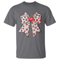 Coquette Valentine's Day T Shirt Heart Bow