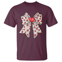 Coquette Valentine's Day T Shirt Heart Bow