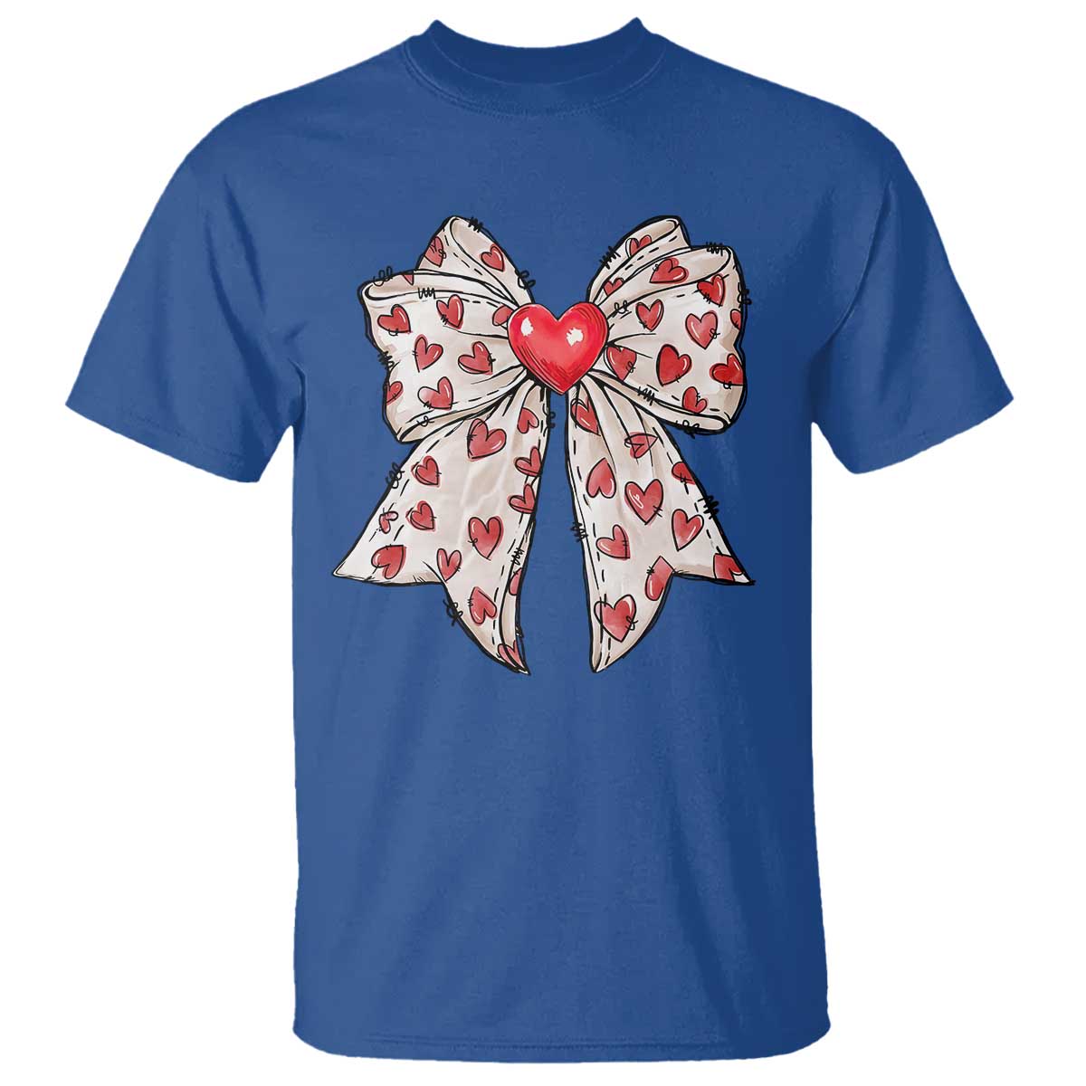 Coquette Valentine's Day T Shirt Heart Bow