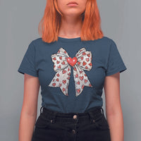Coquette Valentine's Day T Shirt For Women Heart Bow
