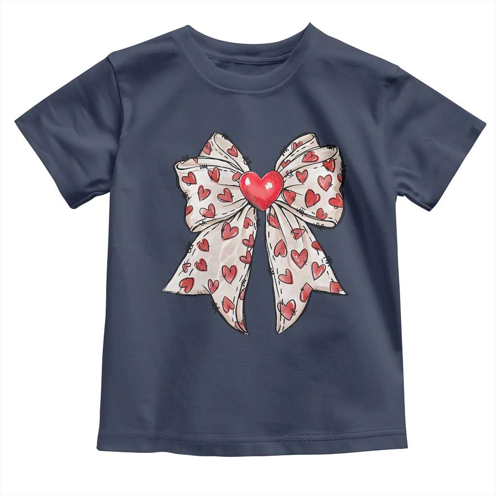 Coquette Valentine's Day Toddler T Shirt Heart Bow