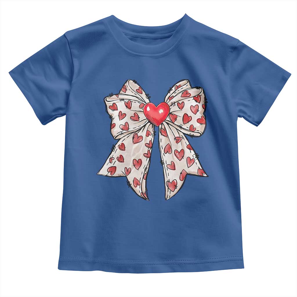 Coquette Valentine's Day Toddler T Shirt Heart Bow