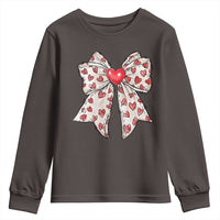 Coquette Valentine's Day Youth Sweatshirt Heart Bow