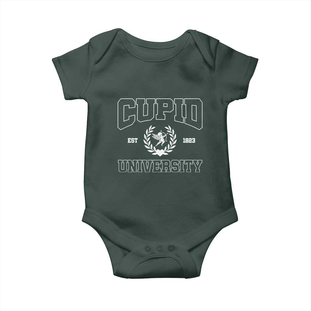 Cupid University Baby Onesie Cute Valentine's Day Funny College