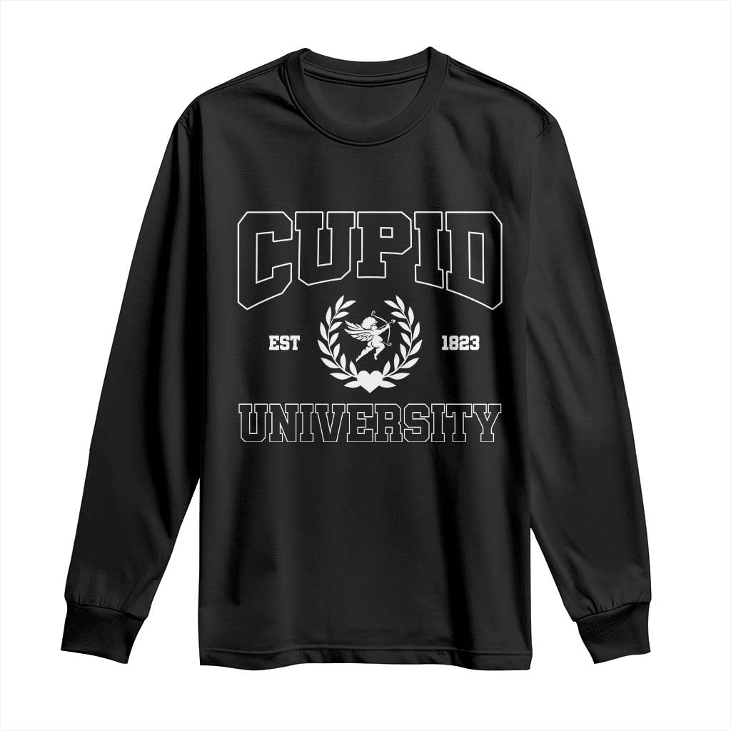 Cupid University Long Sleeve Shirt Cute Valentine's Day Funny College