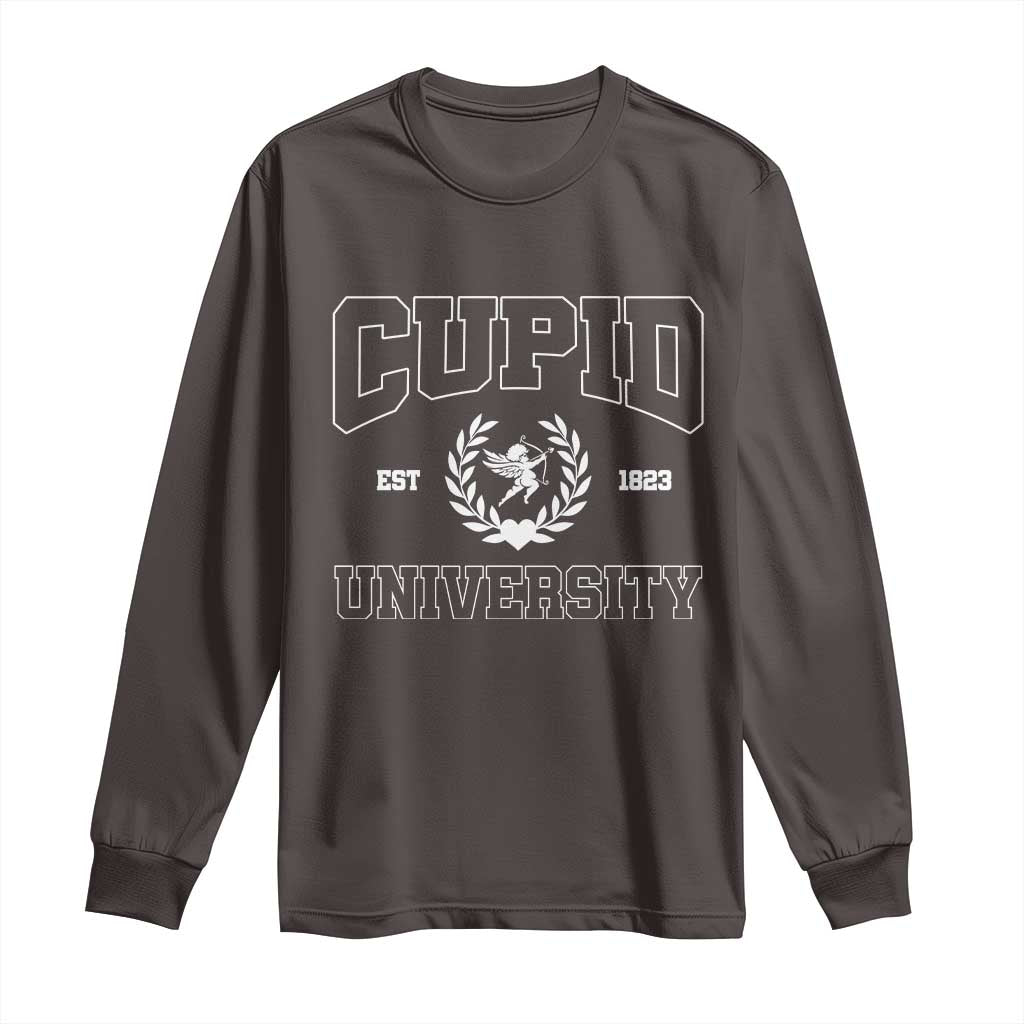 Cupid University Long Sleeve Shirt Cute Valentine's Day Funny College
