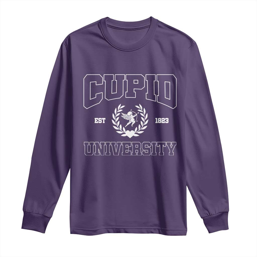 Cupid University Long Sleeve Shirt Cute Valentine's Day Funny College