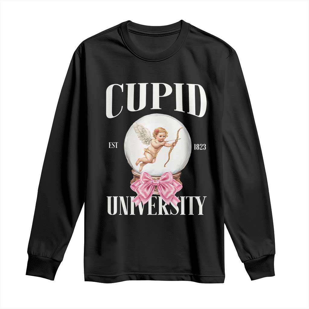 Cupid University Long Sleeve Shirt Cute Valentine's Day College