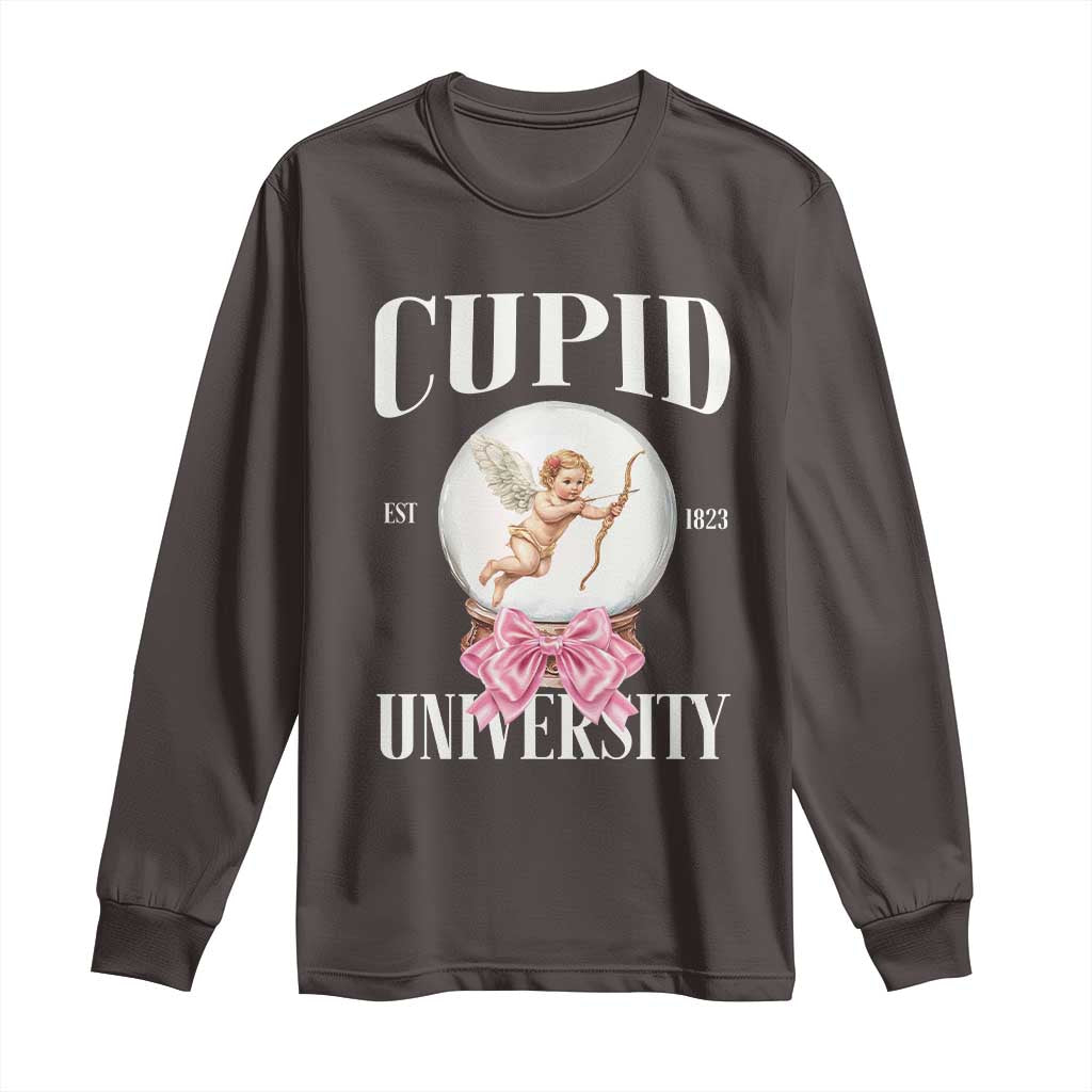 Cupid University Long Sleeve Shirt Cute Valentine's Day College