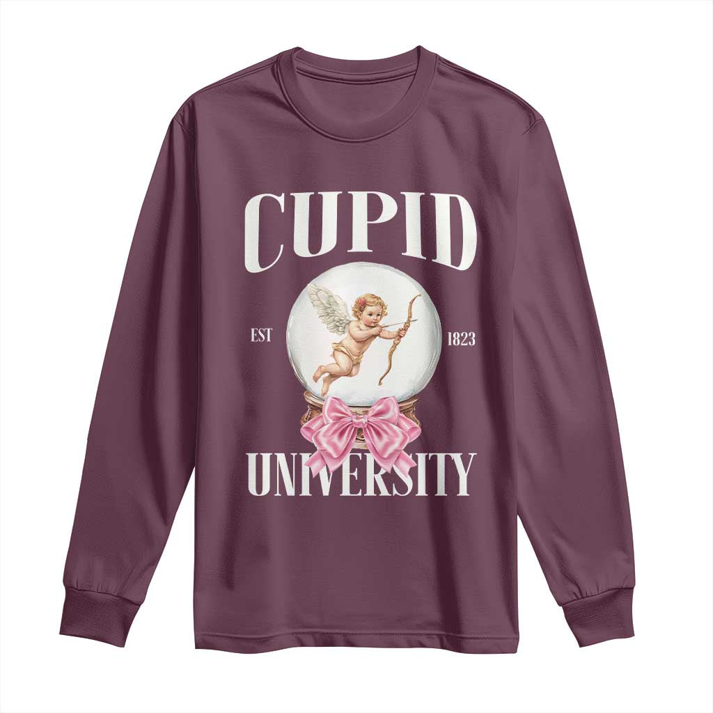 Cupid University Long Sleeve Shirt Cute Valentine's Day College