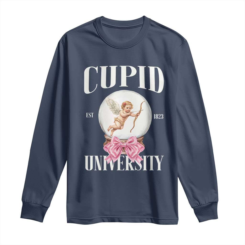 Cupid University Long Sleeve Shirt Cute Valentine's Day College