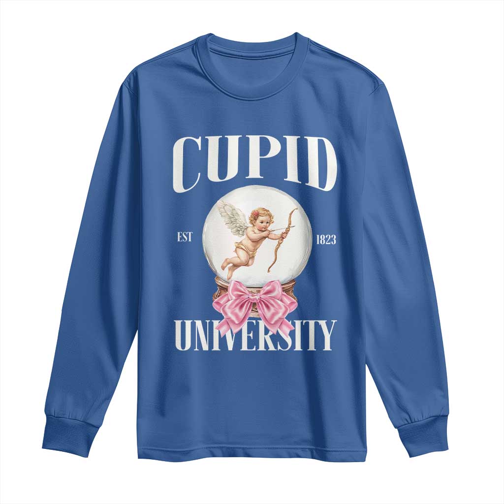 Cupid University Long Sleeve Shirt Cute Valentine's Day College