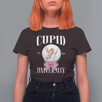 Cupid University T Shirt For Women Cute Valentine's Day College