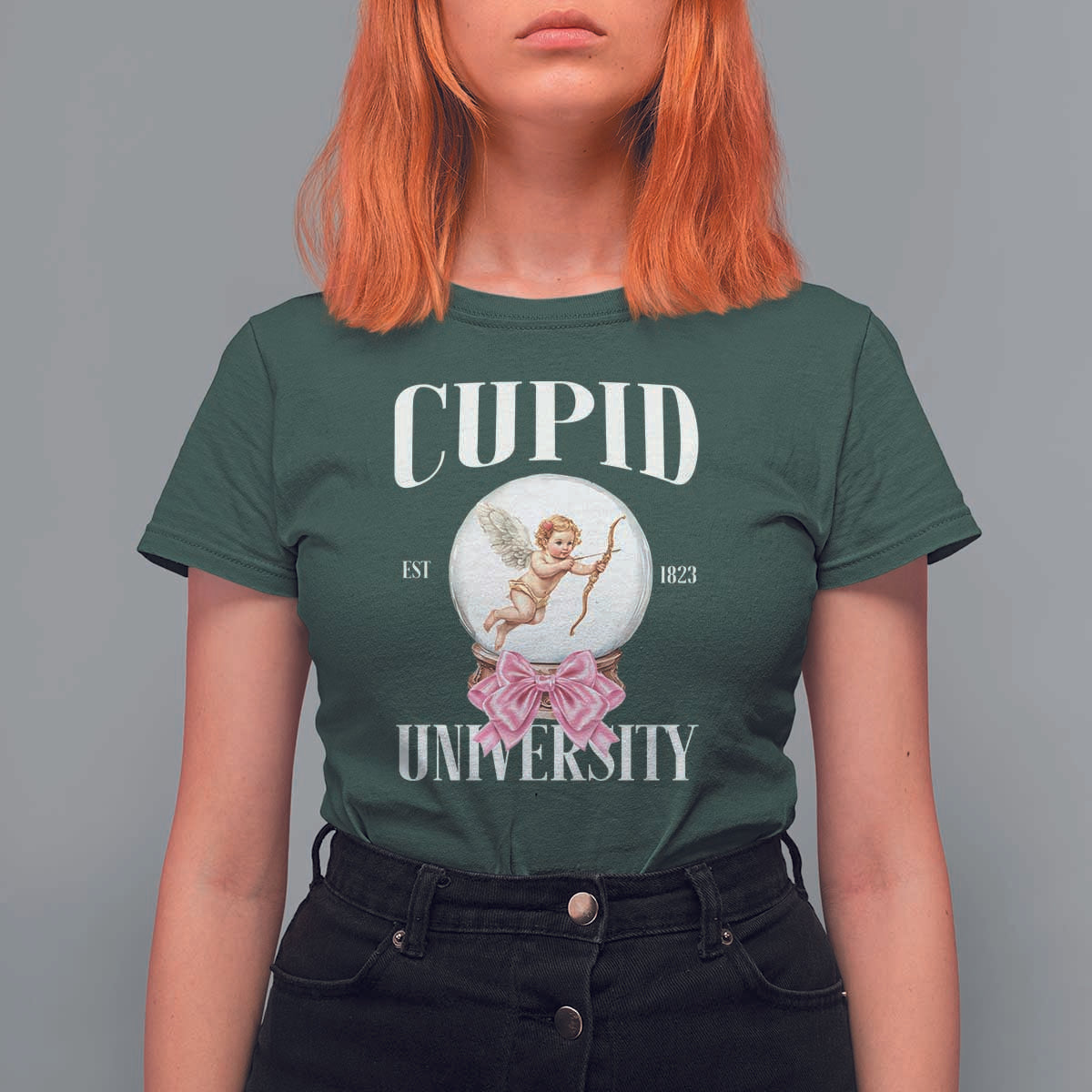 Cupid University T Shirt For Women Cute Valentine's Day College