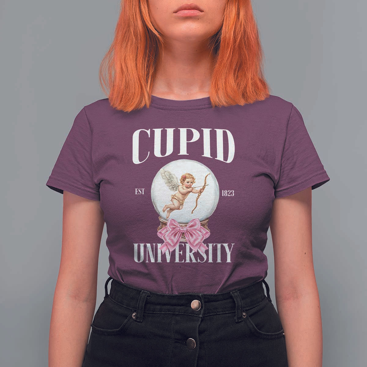 Cupid University T Shirt For Women Cute Valentine's Day College