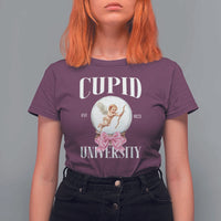 Cupid University T Shirt For Women Cute Valentine's Day College