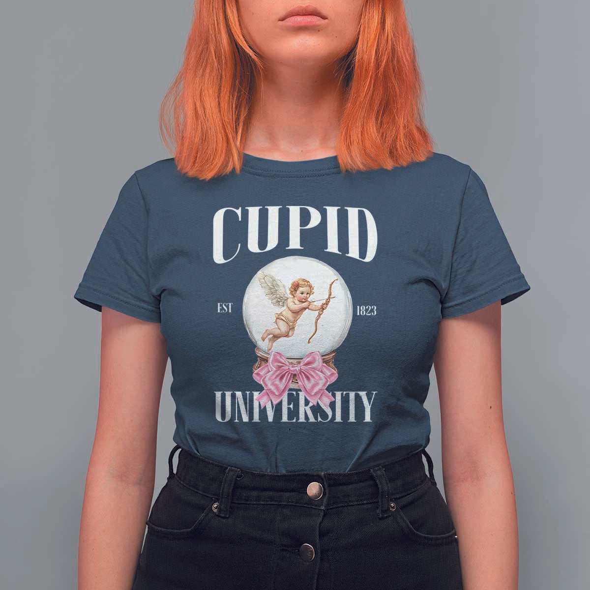 Cupid University T Shirt For Women Cute Valentine's Day College