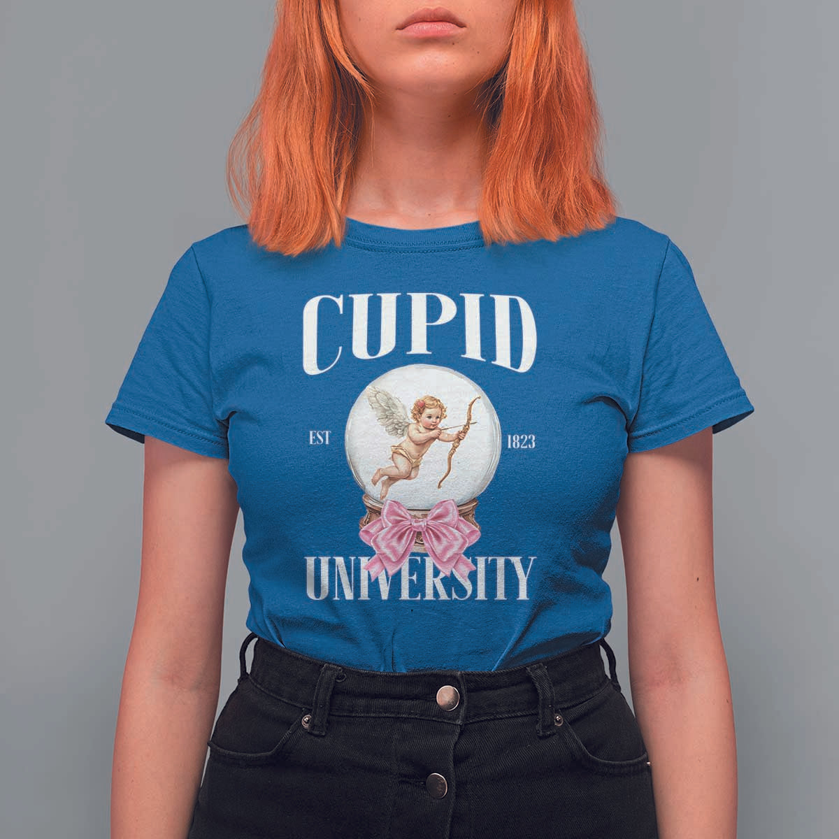 Cupid University T Shirt For Women Cute Valentine's Day College