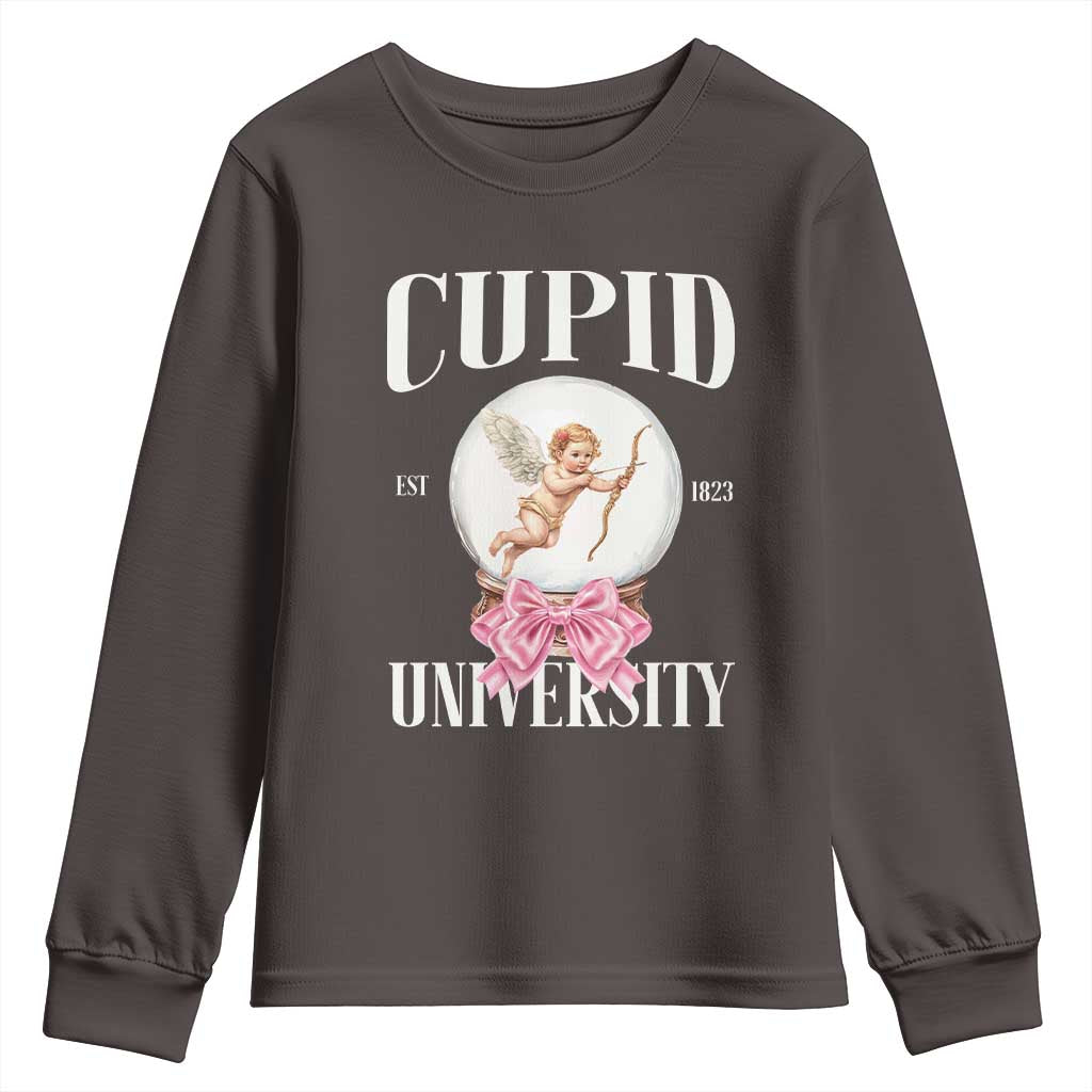 Cupid University Youth Sweatshirt Cute Valentine's Day College