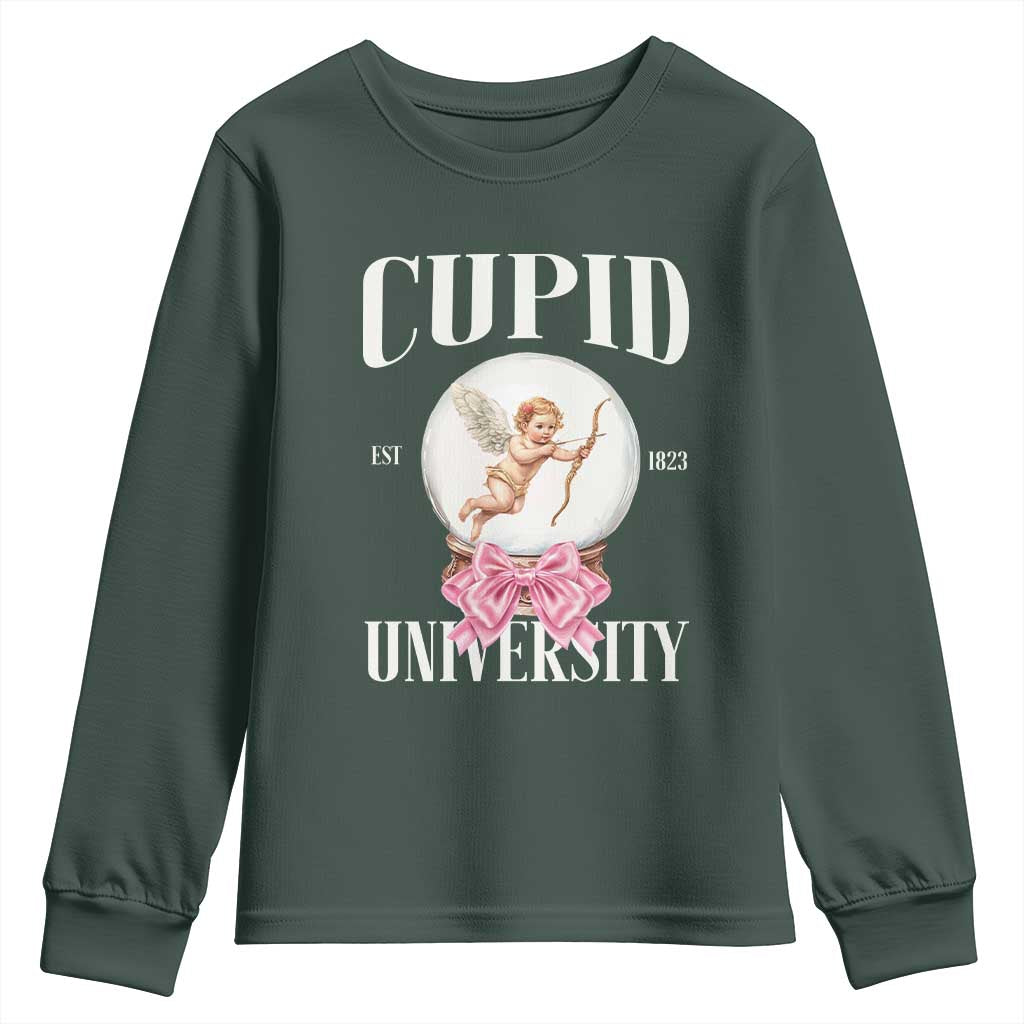 Cupid University Youth Sweatshirt Cute Valentine's Day College