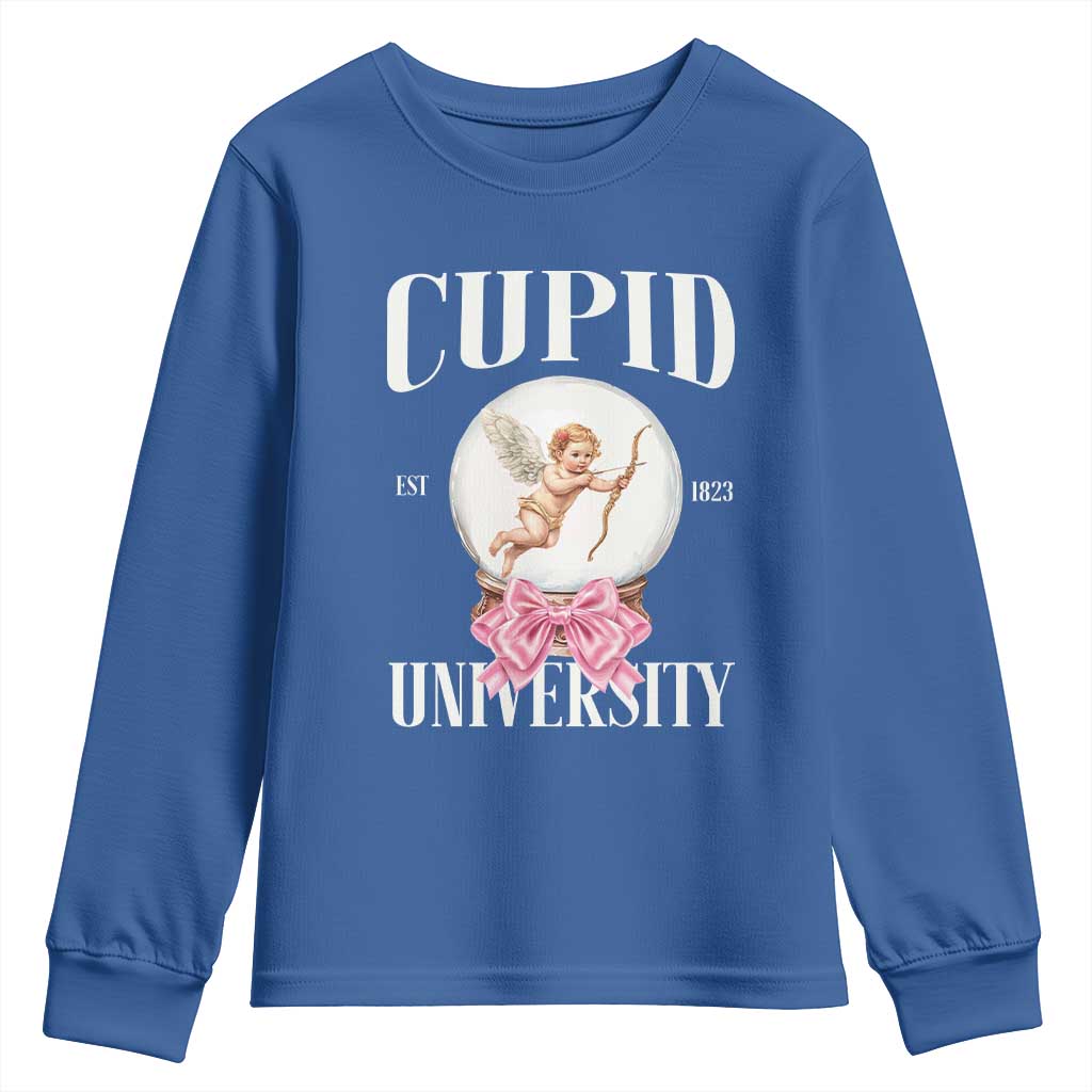 Cupid University Youth Sweatshirt Cute Valentine's Day College