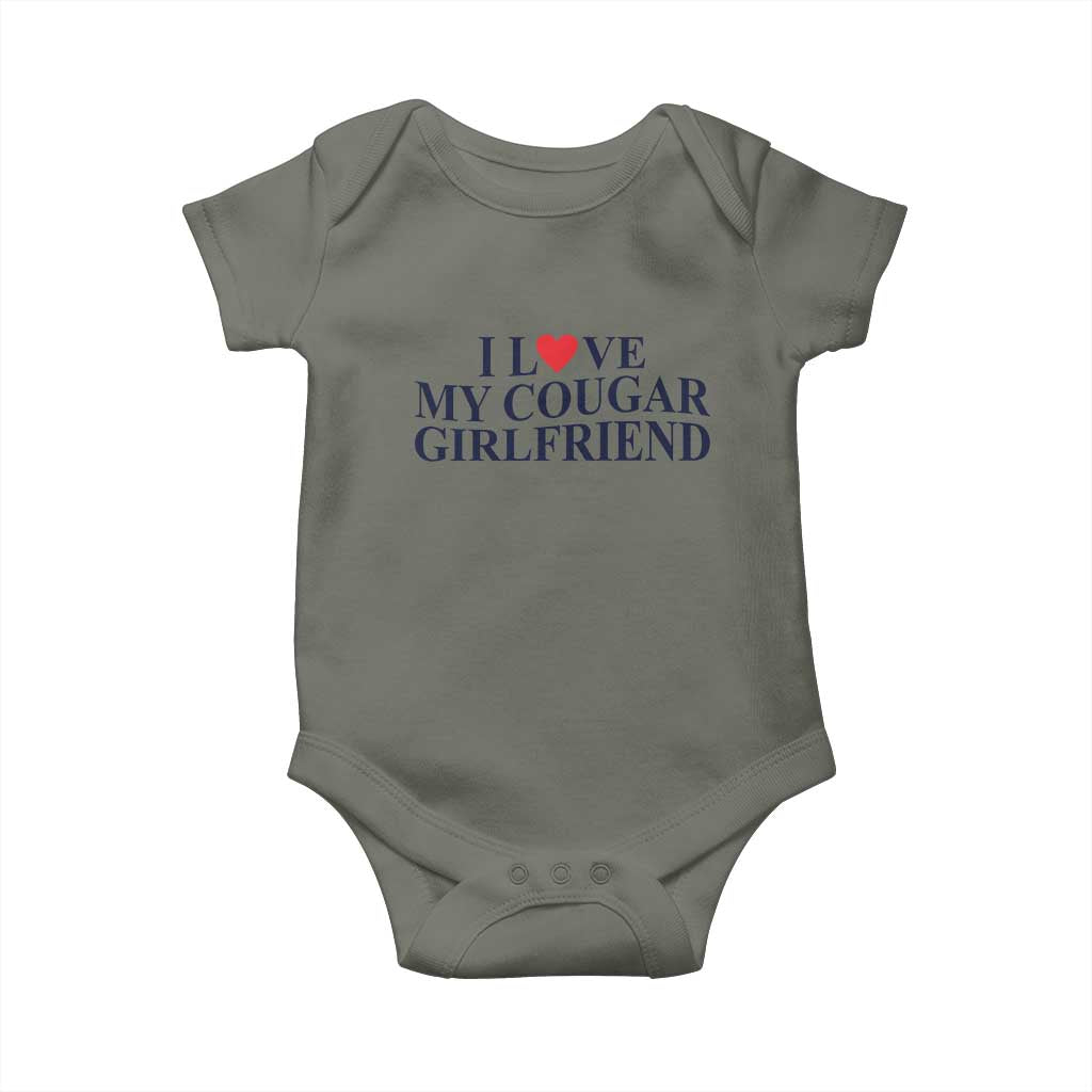 I Love My Cougar Girlfriend Baby Onesie Funny Gift for Him Boyfriend Valentine