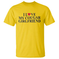 I Love My Cougar Girlfriend T Shirt Funny Gift for Him Boyfriend Valentine