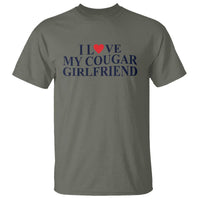 I Love My Cougar Girlfriend T Shirt Funny Gift for Him Boyfriend Valentine
