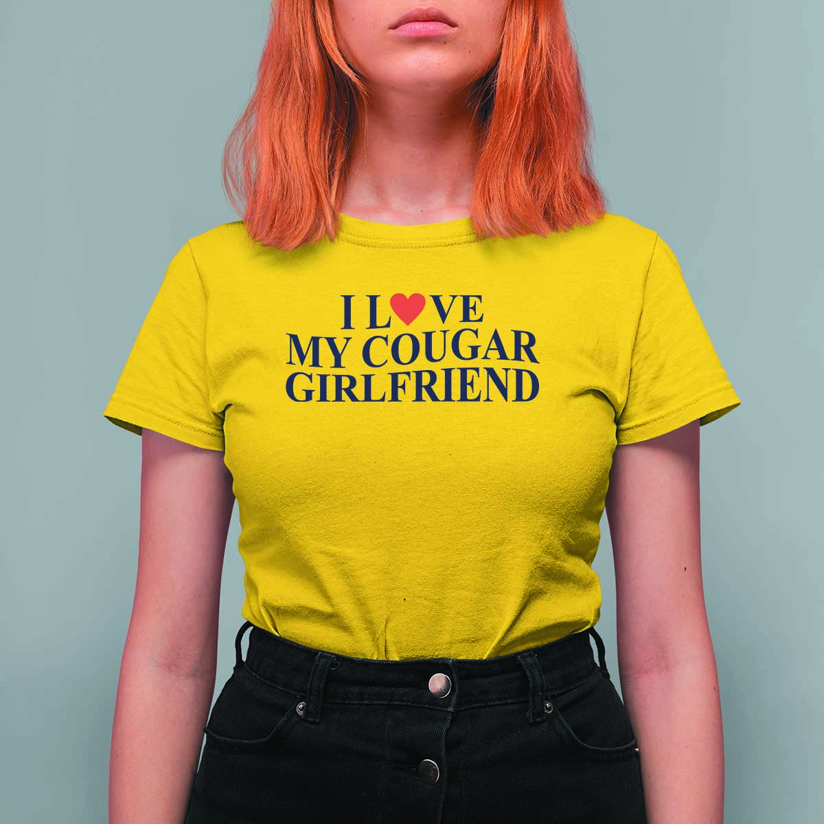 I Love My Cougar Girlfriend T Shirt For Women Funny Gift for Him Boyfriend Valentine