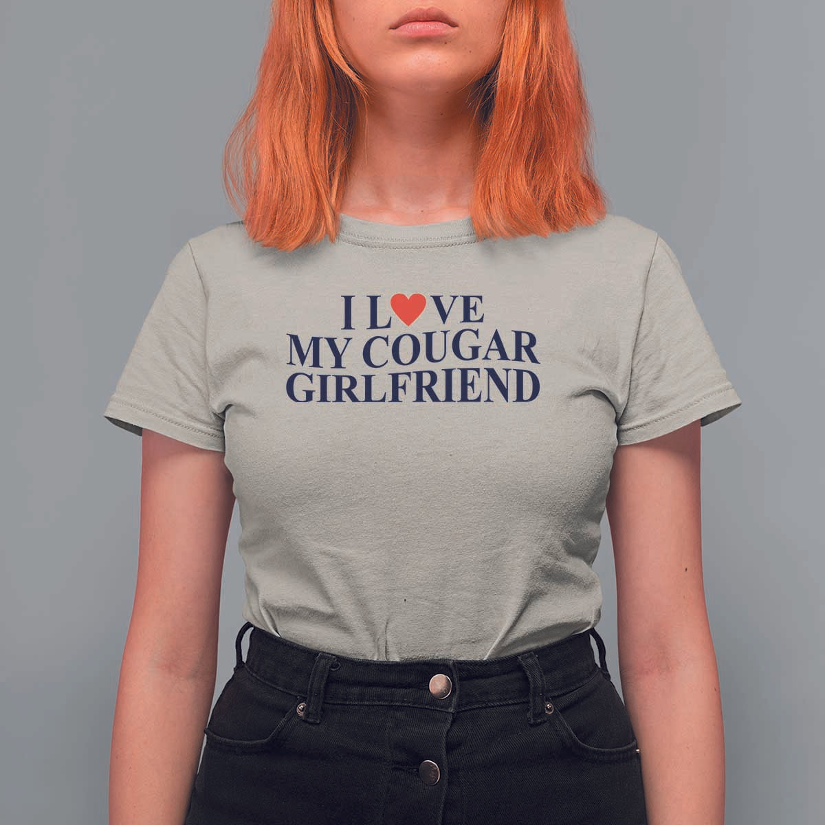I Love My Cougar Girlfriend T Shirt For Women Funny Gift for Him Boyfriend Valentine