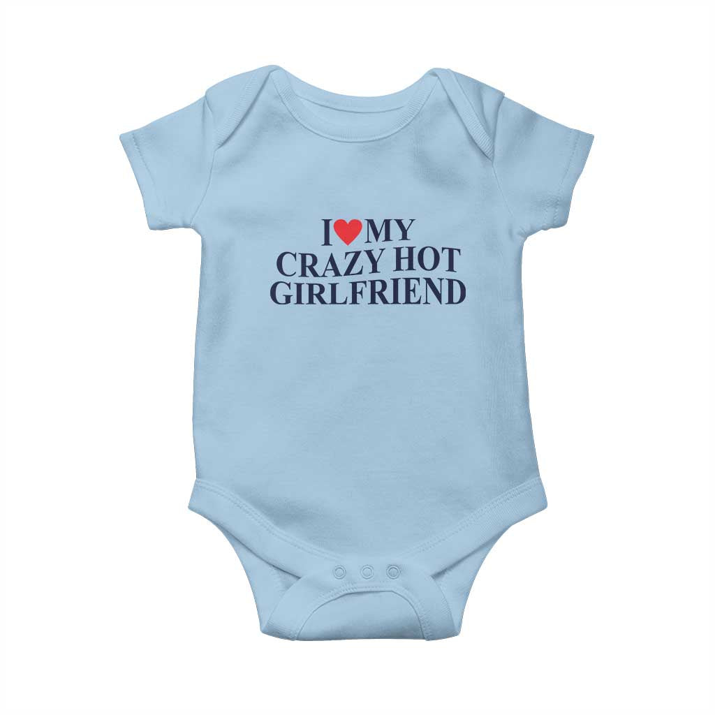 I Love My Girlfriend Baby Onesie Funny Gift for Him Boyfriend Valentine Hot Girlfriend