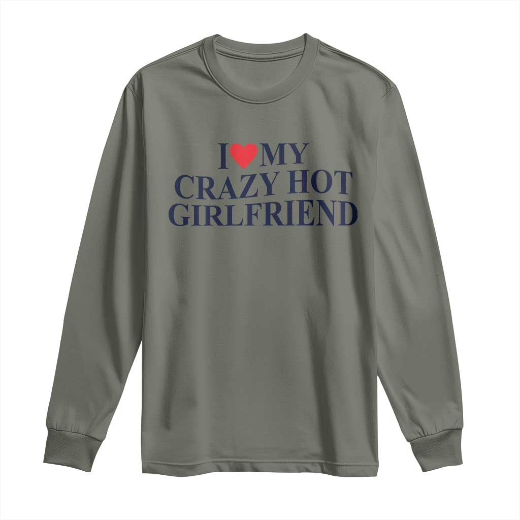 I Love My Girlfriend Long Sleeve Shirt Funny Gift for Him Boyfriend Valentine Hot Girlfriend