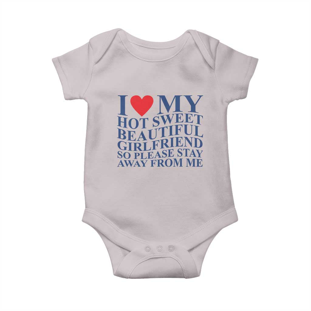 I Love My Hot Girlfriend Baby Onesie Funny Gift for Him Boyfriend Valentine