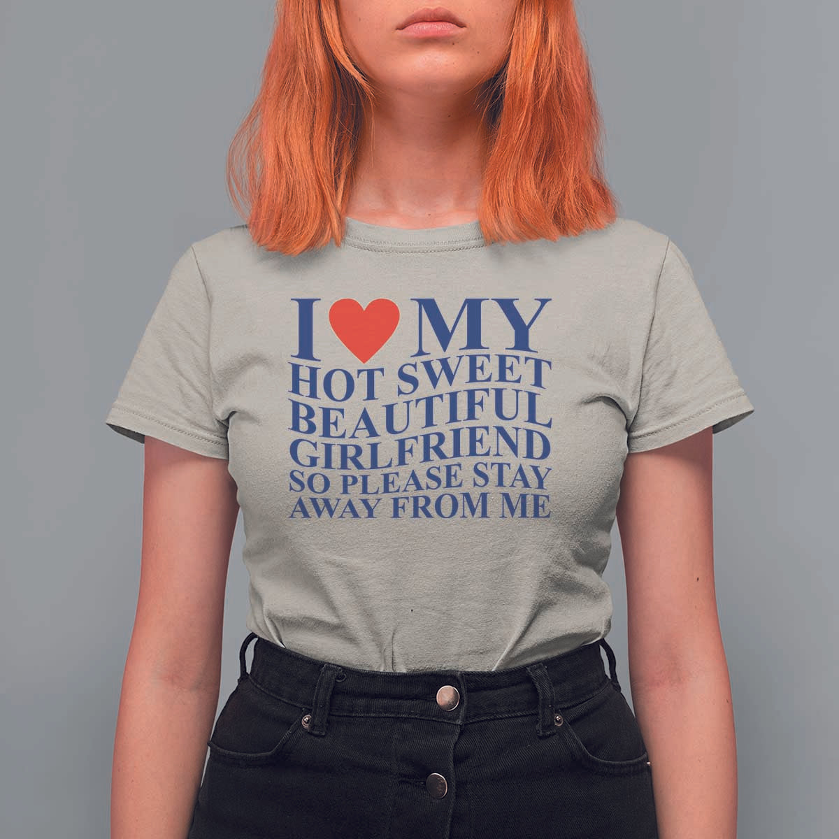I Love My Hot Girlfriend T Shirt For Women Funny Gift for Him Boyfriend Valentine