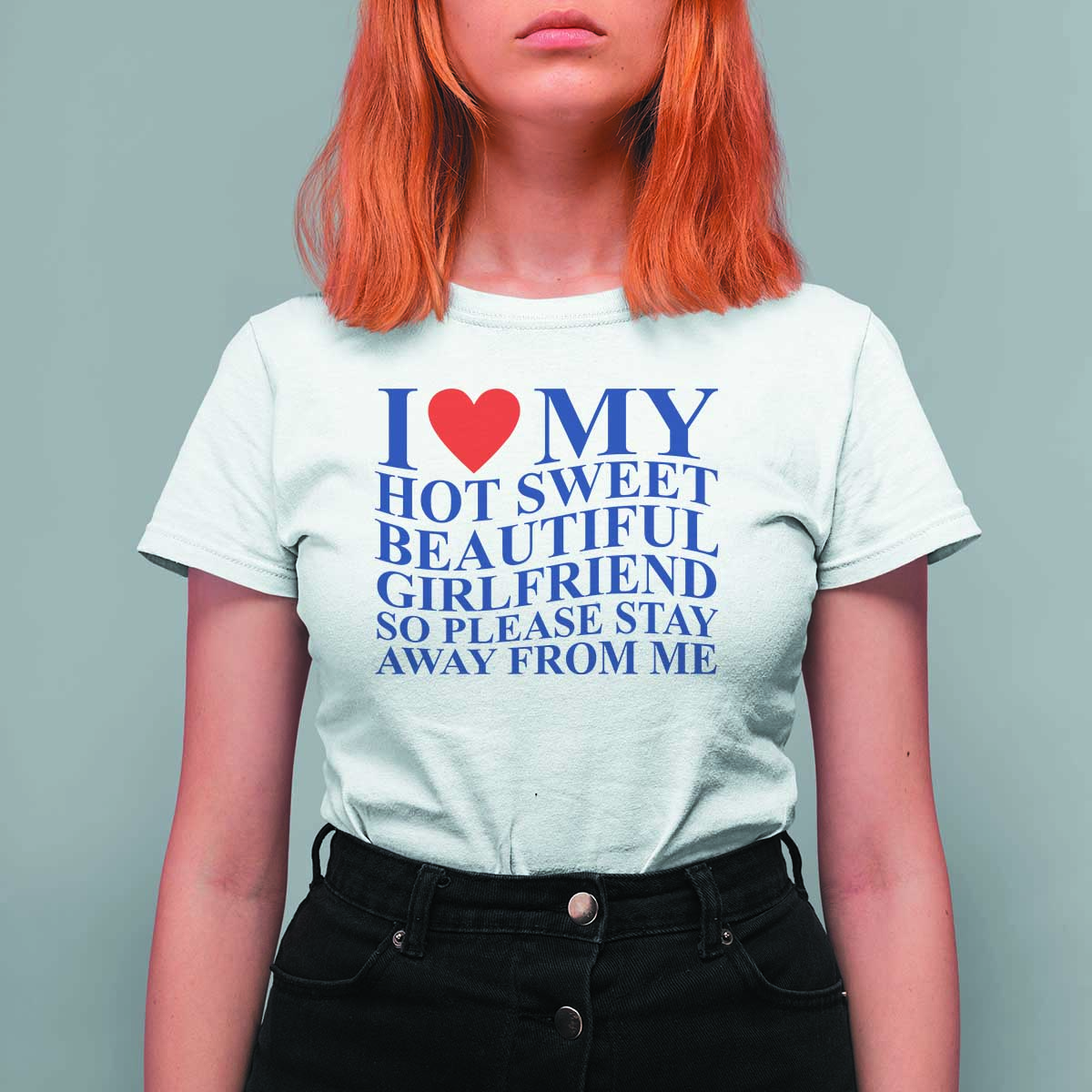 I Love My Hot Girlfriend T Shirt For Women Funny Gift for Him Boyfriend Valentine