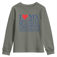 I Love My Hot Girlfriend Youth Sweatshirt Funny Gift for Him Boyfriend Valentine