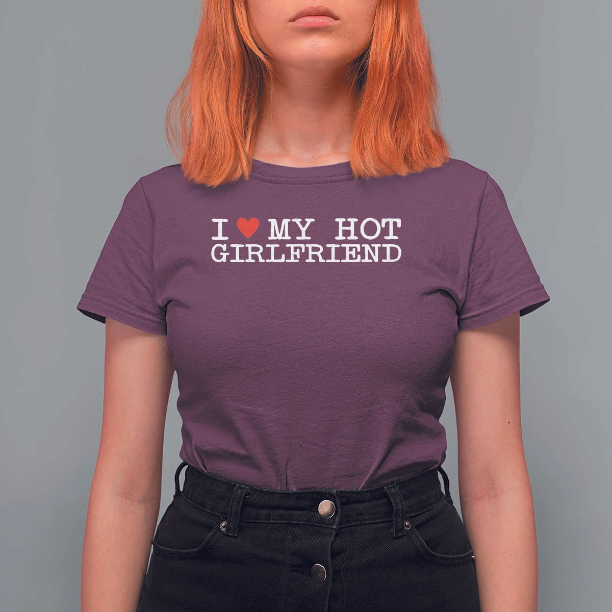 I Love My Hot Girlfriend T Shirt For Women Valentines Day Gifts For Boyfriend