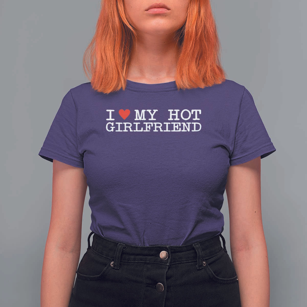 I Love My Hot Girlfriend T Shirt For Women Valentines Day Gifts For Boyfriend