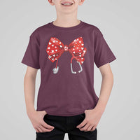 Nurse Coquette Valentine Heart T Shirt For Kid Gift For Healthcare Professionals Bow