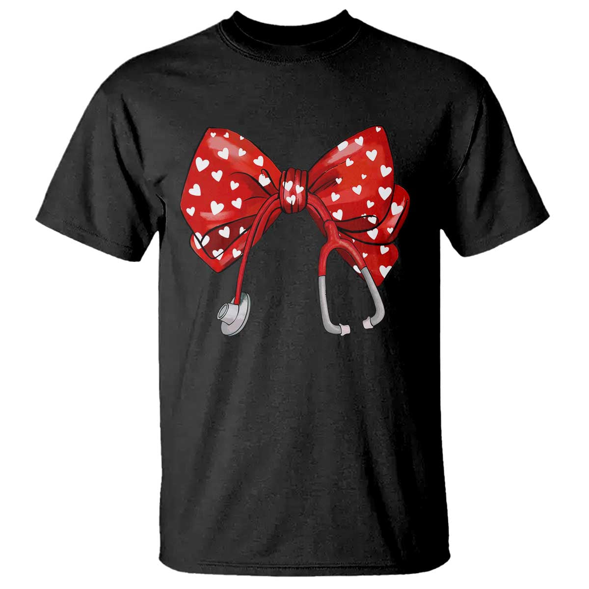 Nurse Coquette Valentine Heart T Shirt Gift For Healthcare Professionals Bow