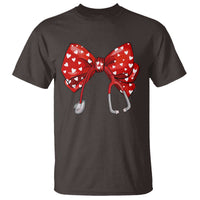 Nurse Coquette Valentine Heart T Shirt Gift For Healthcare Professionals Bow